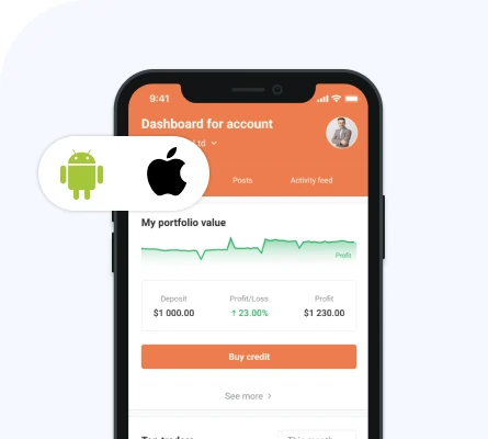 Copytrading mobile application